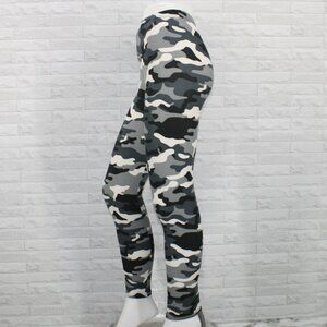 EEVEE Leggings Camouflage Grey Black White Camo Athleisure Camo One Size